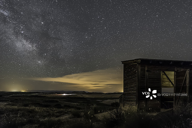 星夜下的银河图片素材