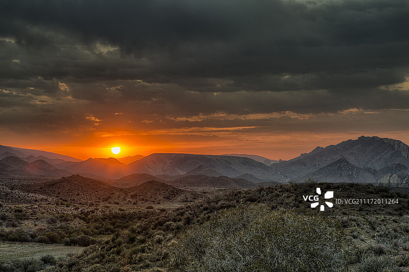 达马斯克农场的日落图片素材