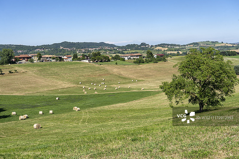 切里纳附近蒙费拉托的风景，意大利图片素材