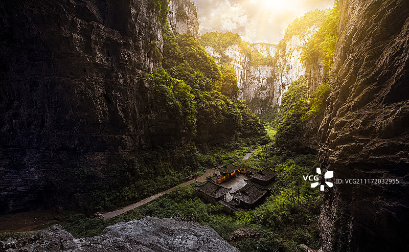 重庆武隆天坑地缝地址公园图片素材