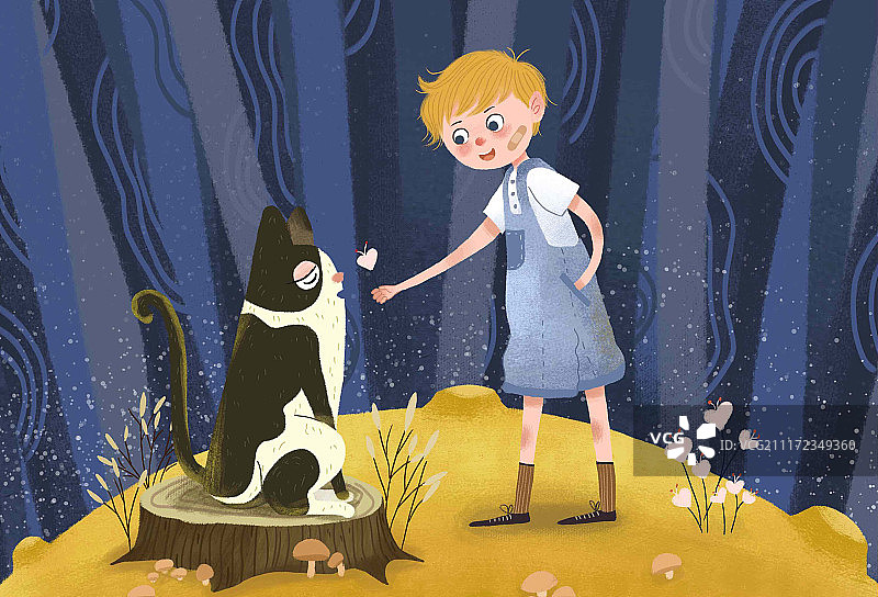 小王子和猫图片素材