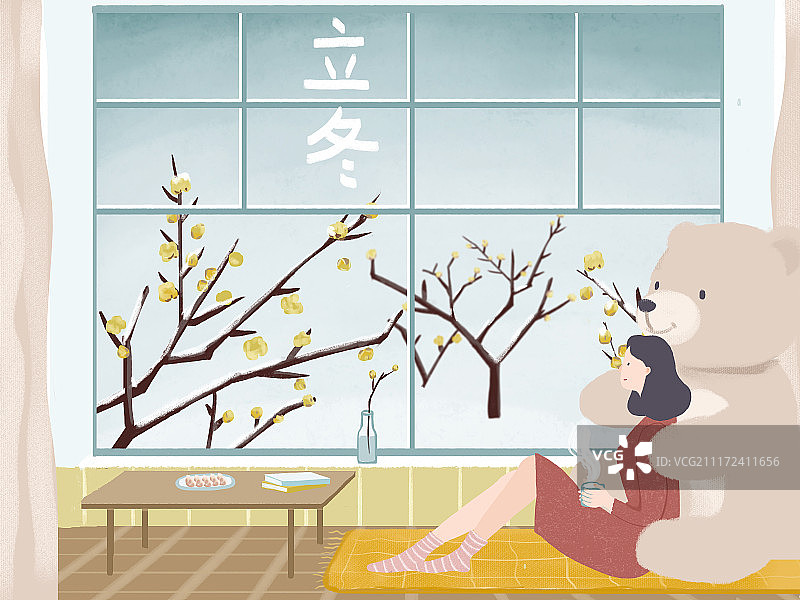四季美景之一立冬节气图片素材