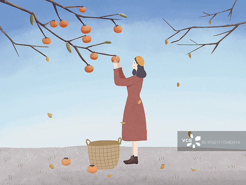 四季美景节气霜降图片素材