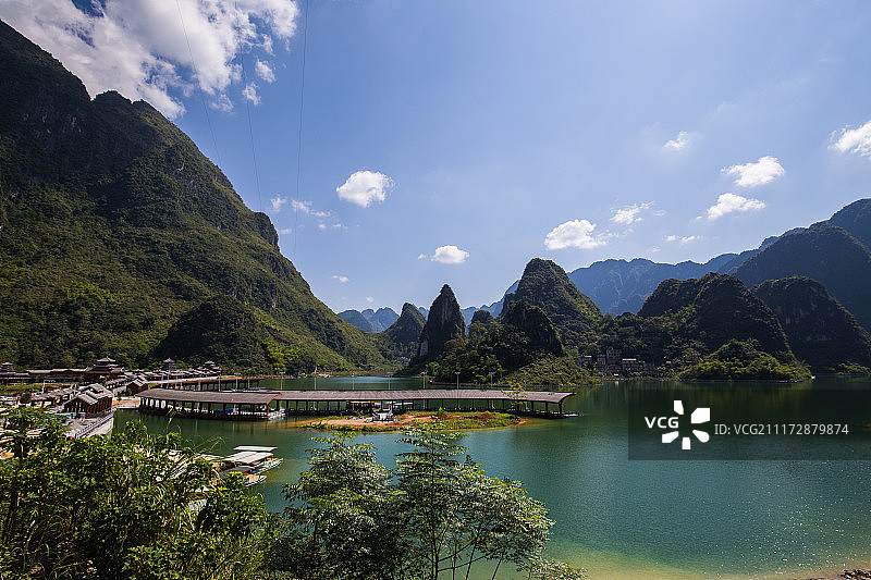 百色凌云浩坤湖图片素材