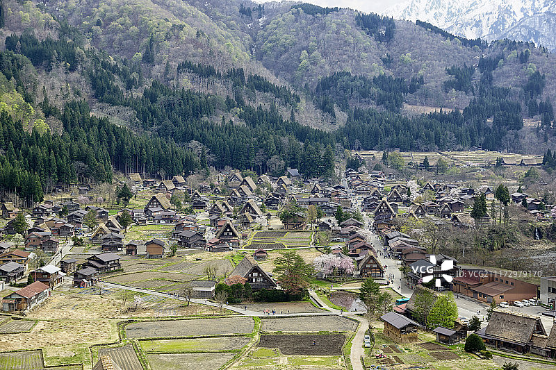 白川乡和五箇山的合掌村图片素材