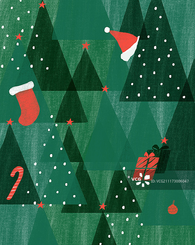 圣诞节气氛底图插画图片素材