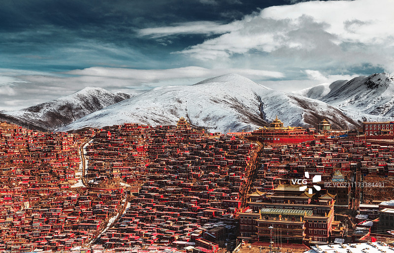 喇荣五明佛学院图片素材