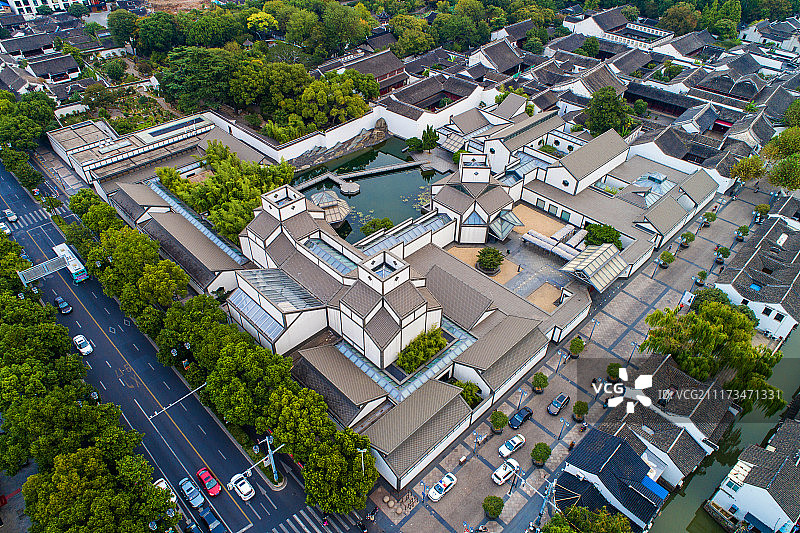 苏州博物馆 航拍图片素材