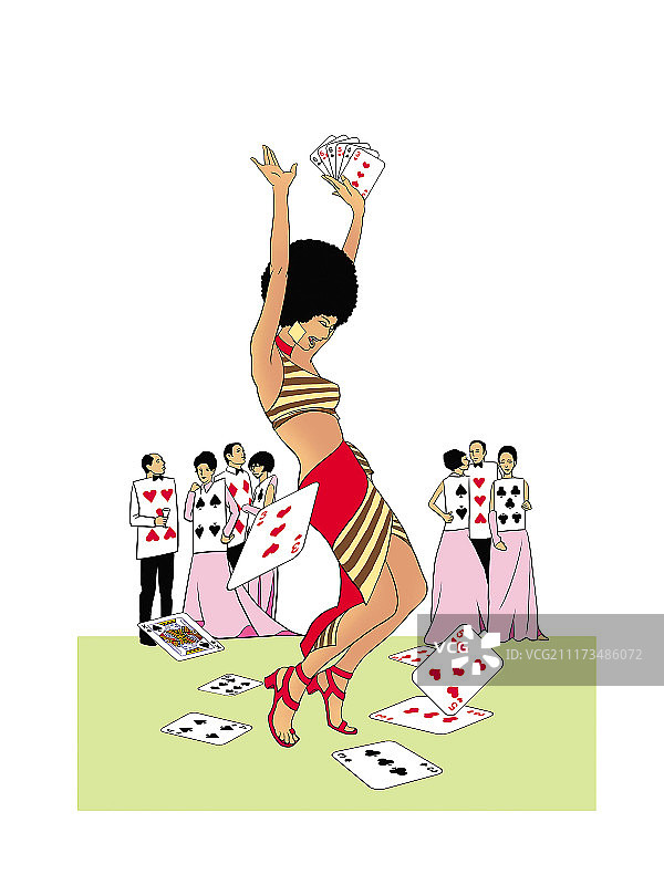 扑克舞会图片素材