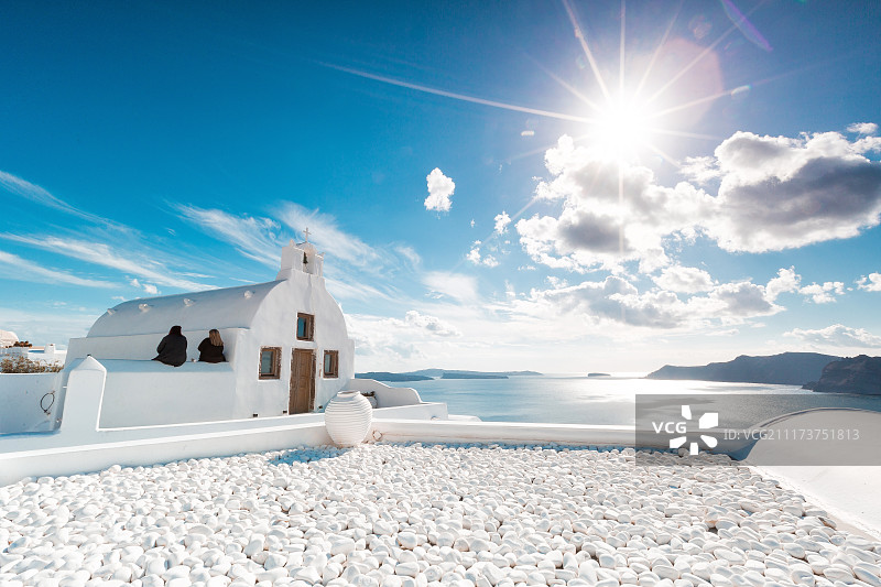 希腊小岛的童话小镇OIA图片素材