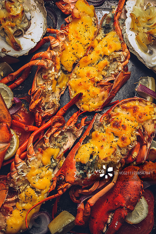 芝士焗龙虾图片素材