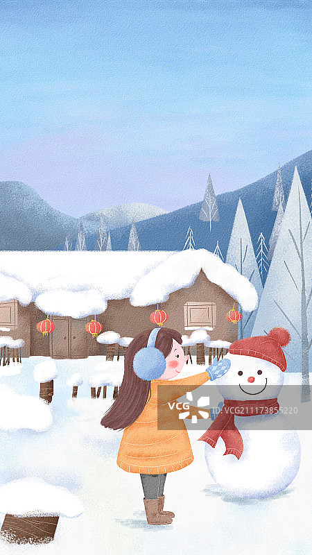 节气旅行之大雪雪乡图片素材