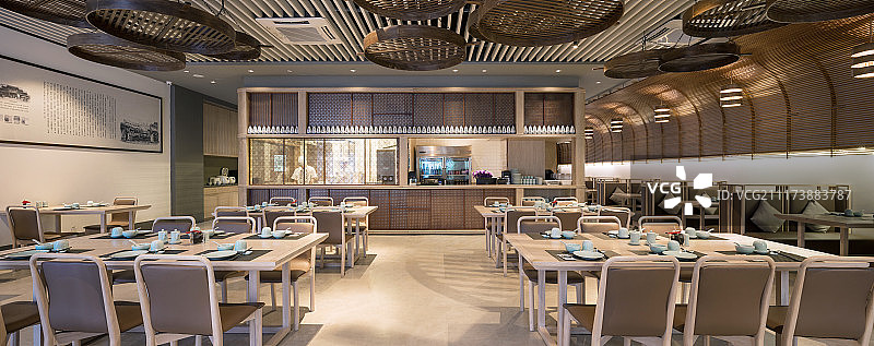 现代设计的饭馆餐厅图片素材