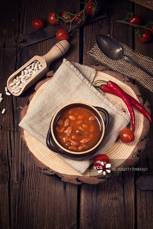香辣番茄酱豆图片素材