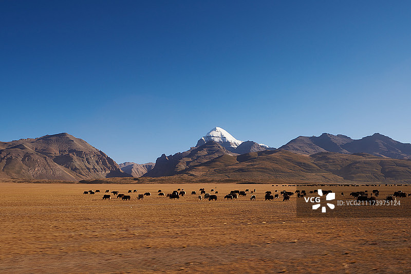 西藏冈仁波齐峰风光图片素材