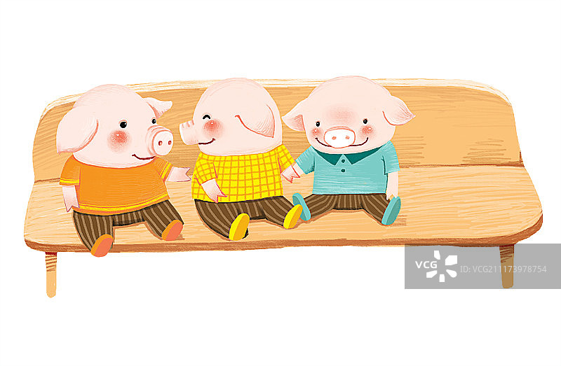 座位上的小猪图片素材