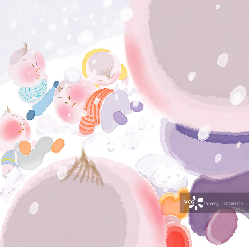 童年往事砸雪仗图片素材