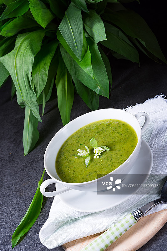 野蒜汤图片素材