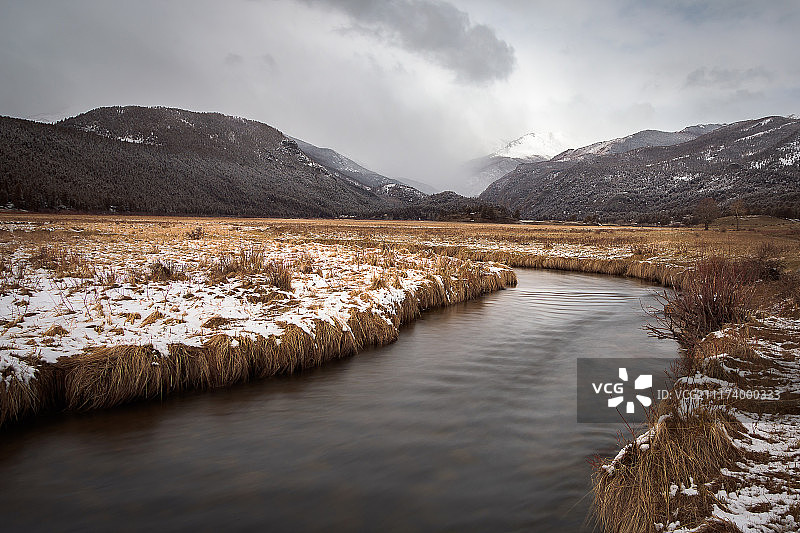 四月的大汤普森河图片素材
