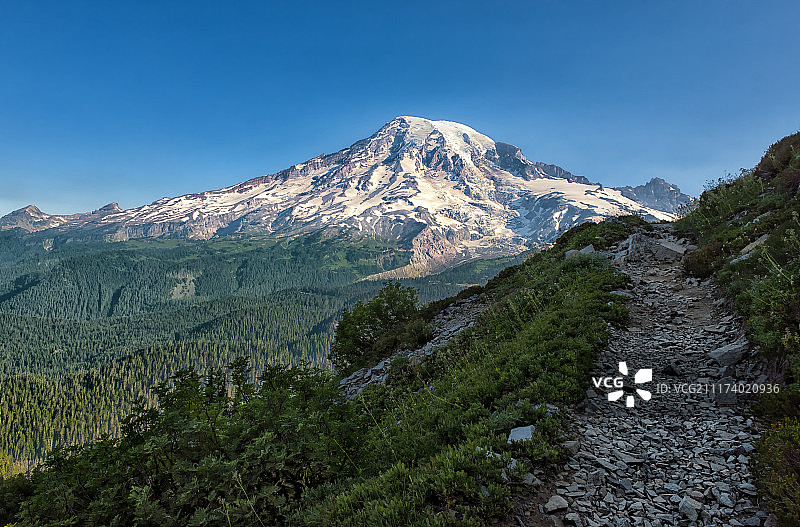 你好，雷尼尔山图片素材