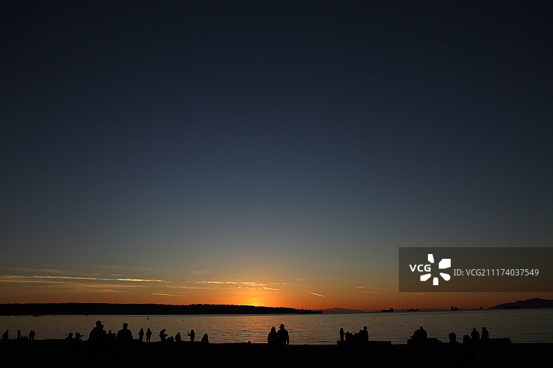 英吉利湾的日落图片素材