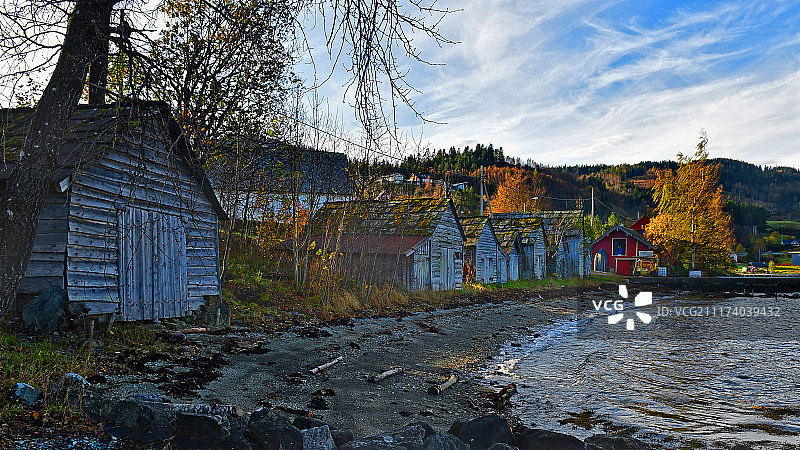 海滨船屋图片素材
