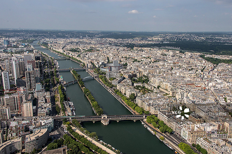 法国巴黎航拍图片素材