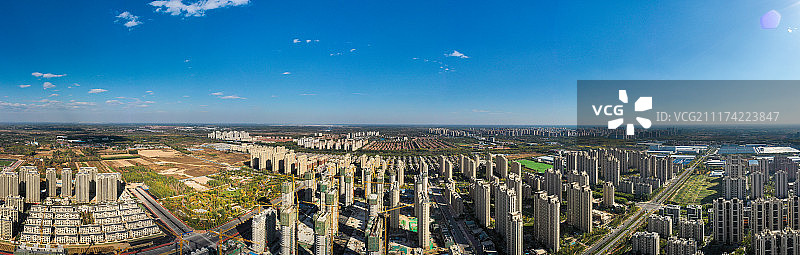 永定河孔雀城航拍图片素材