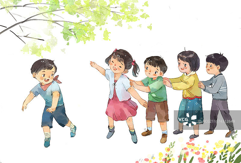 小朋友玩游戏图片素材