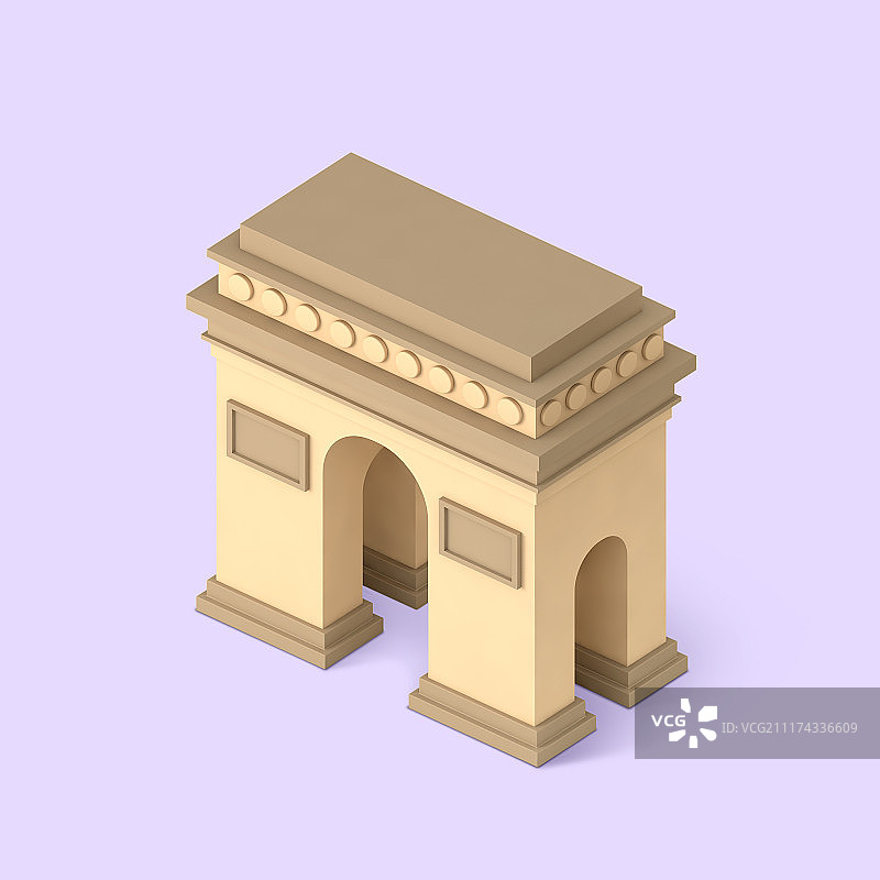 世界地标和历史建筑3D图标：旅行地标概念设计013图片素材