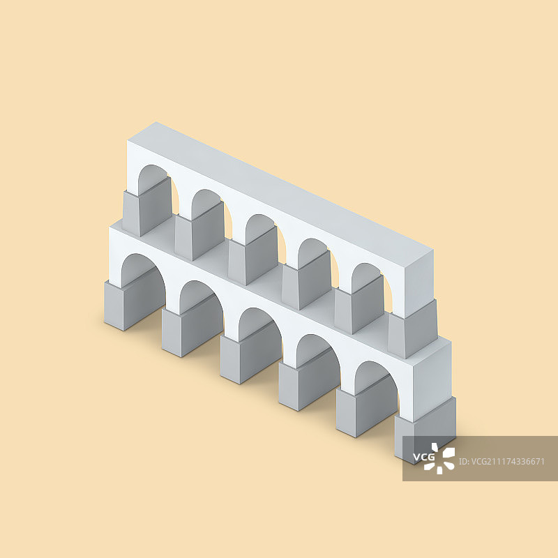 世界地标和历史建筑3D图标，旅游地标概念设计073图片素材
