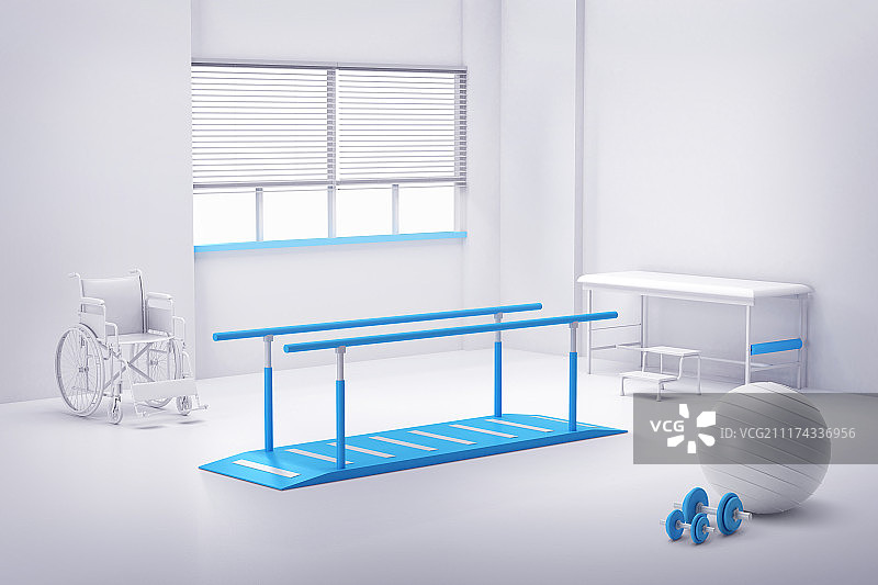 医院中的3D数字设备和医疗设备图片素材