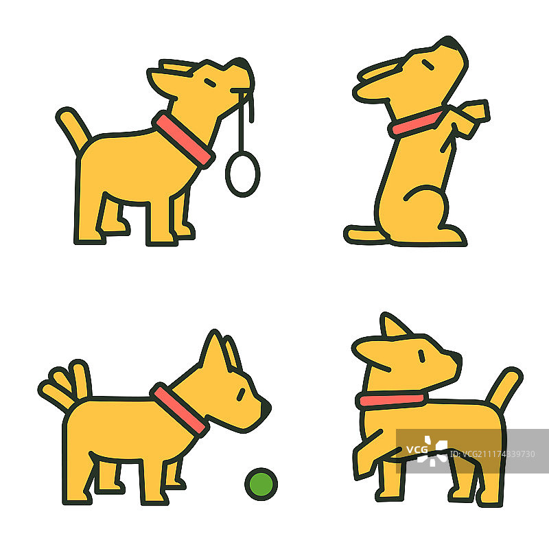 扁平兽医图标合集：用于网页和移动UI，一组基本兽医元素，独立的矢量图061图片素材