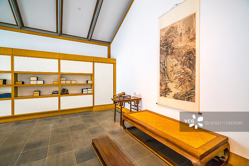 苏州博物馆中式建筑内景图片素材