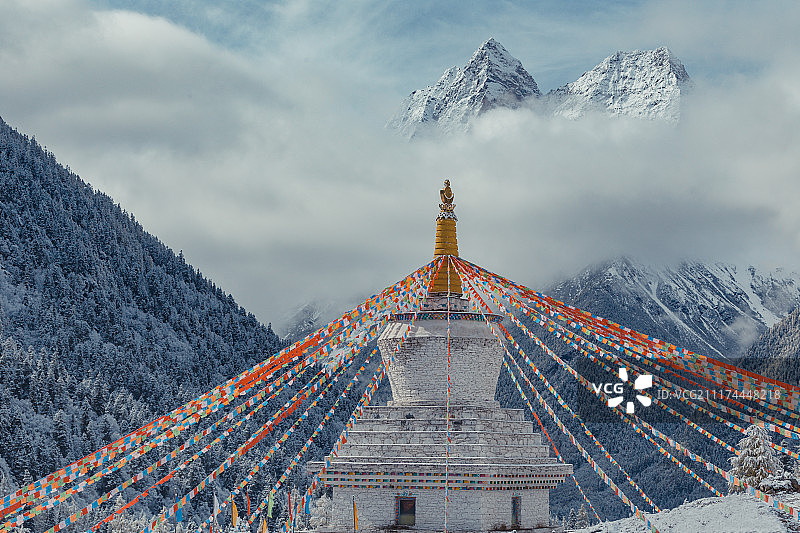 四姑娘山双桥沟景区图片素材