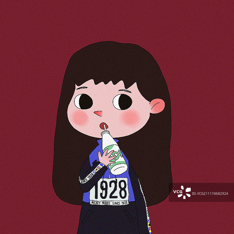 可爱的女孩肖像图片素材