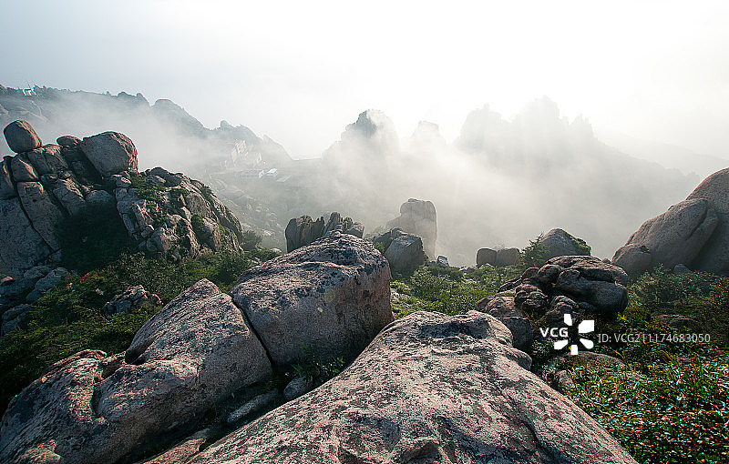 青岛崂山崂顶风光图片素材