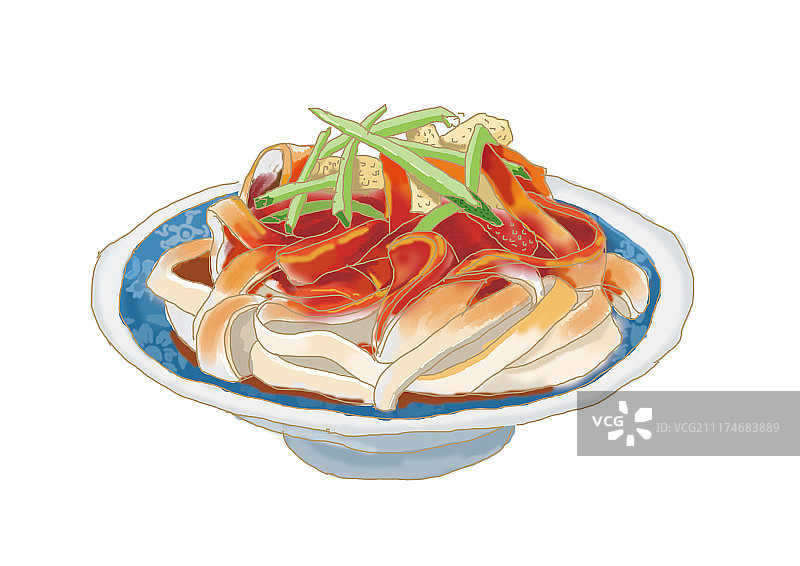 秘制爽口凉皮陕西小吃图片素材