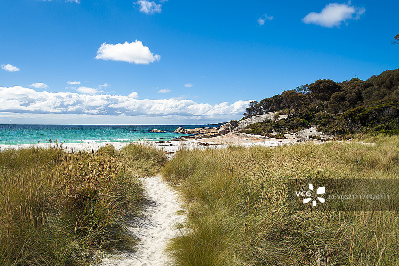 中国塔斯马尼亚圣海伦斯比纳隆湾图片素材