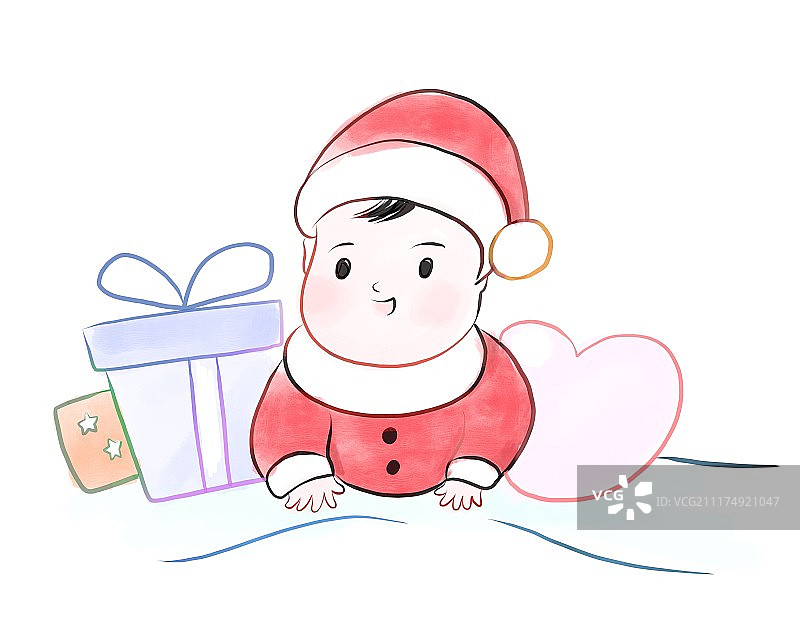 婴儿圣诞节图片素材
