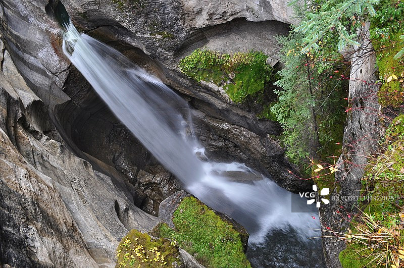 山间瀑布景观图片素材