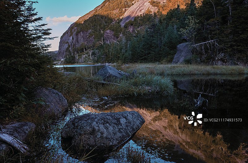 雪崩湖图片素材