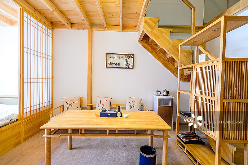 复式榻榻米酒店客房图片素材