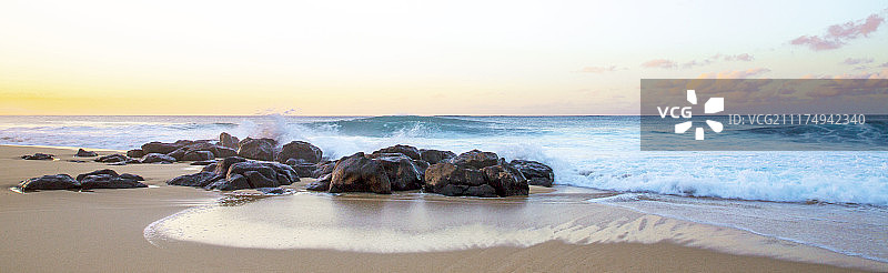 日落海滩之梦图片素材