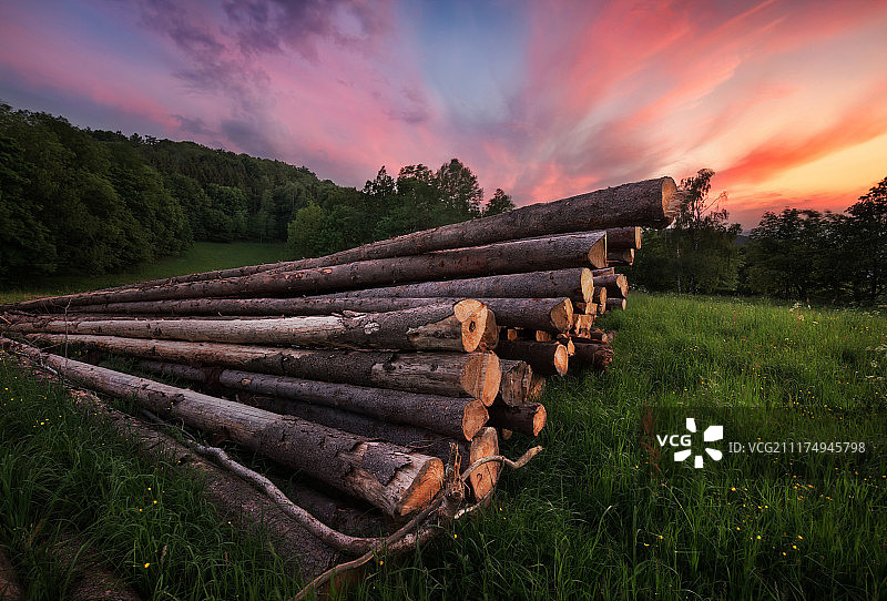 彩色傍晚图片素材