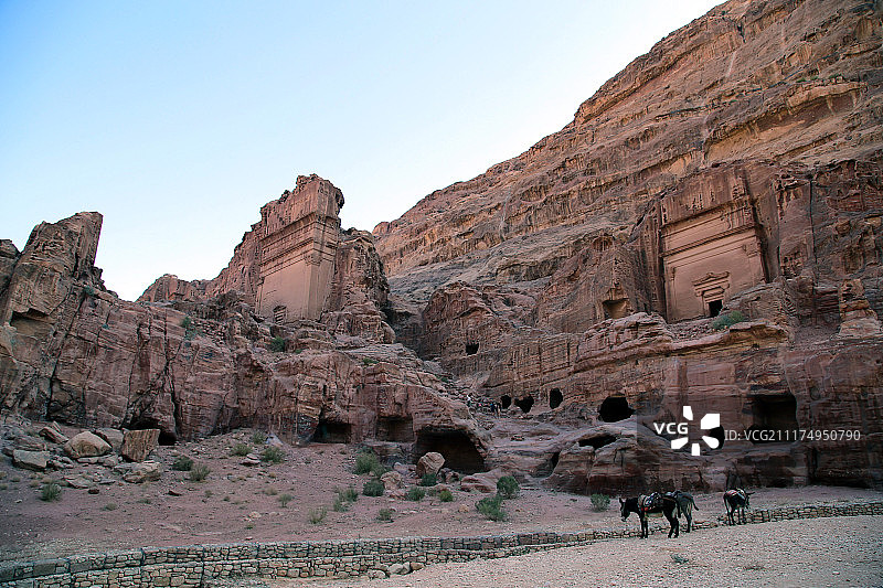 约旦佩特拉古城图片素材