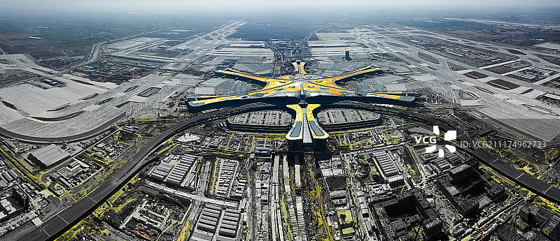 首都第二国际机场航拍图片素材