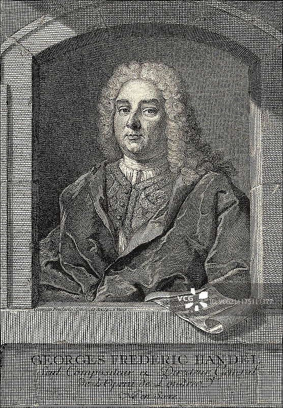 格奥尔格·弗里德里希·韩德尔历史插图图片素材