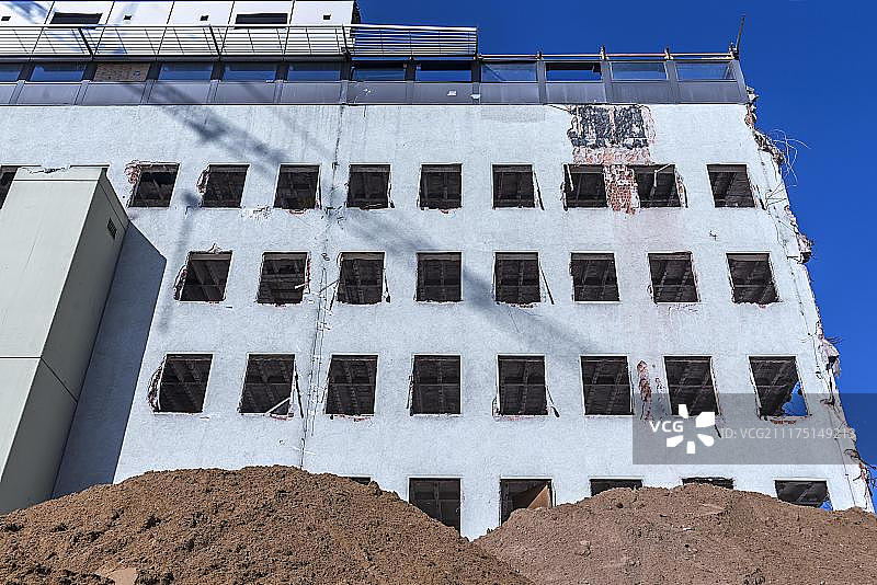 拆除房屋，德国巴伐利亚州米特尔弗兰肯纽伦堡图片素材