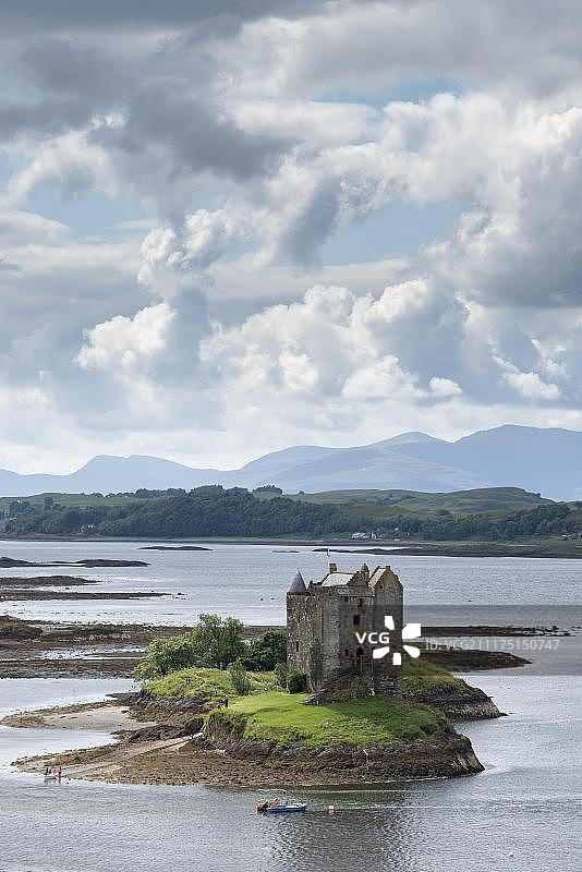 苏格兰莱希湖的斯托克城堡图片素材